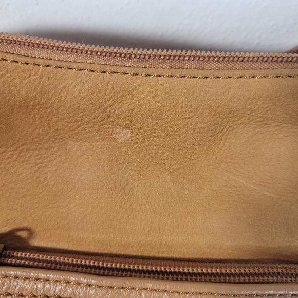 Small Stone Mountain Leather Shoulder bag Multiple zippered pockets - Picture 5 of 14